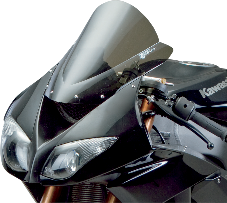 ZERO GRAVITY Double Bubble Windscreen - Light Smoke - Kawasaki ZX-6R / ZX636 '09-'18 /  ZX-10R '08-'10