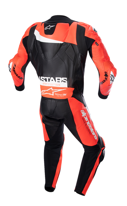 ALPINESTARS GP Plus v4 Leather Suit - Black/Red Fluo/White