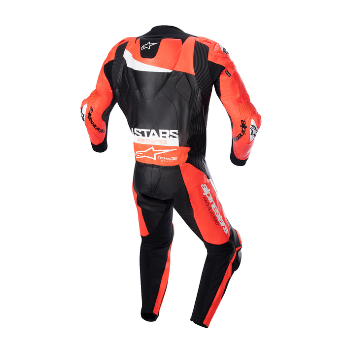 Mono de cuero ALPINESTARS GP Plus v4 - Negro/rojo fluorescente/blanco