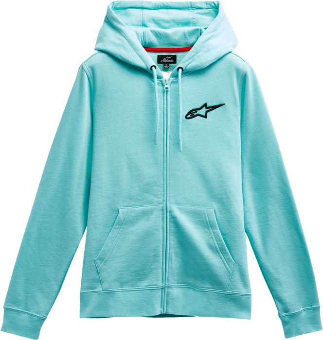 ALPINESTARS Women's Ageless Zip Hoodie - Light Aqua/Black - 2XL 12325180072122X