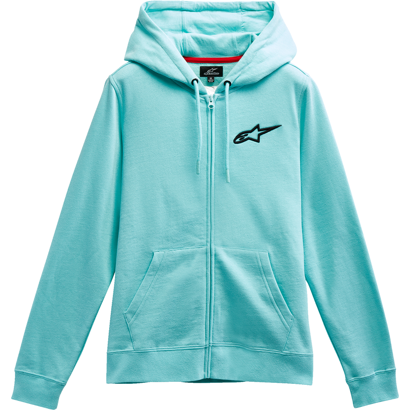 Sudadera con capucha y cremallera Ageless para mujer de ALPINESTARS - Azul agua claro/negro - Mediana 1232518007212M