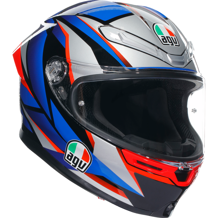 Casco AGV K6 S - Slashcut - Negro/Azul/Rojo