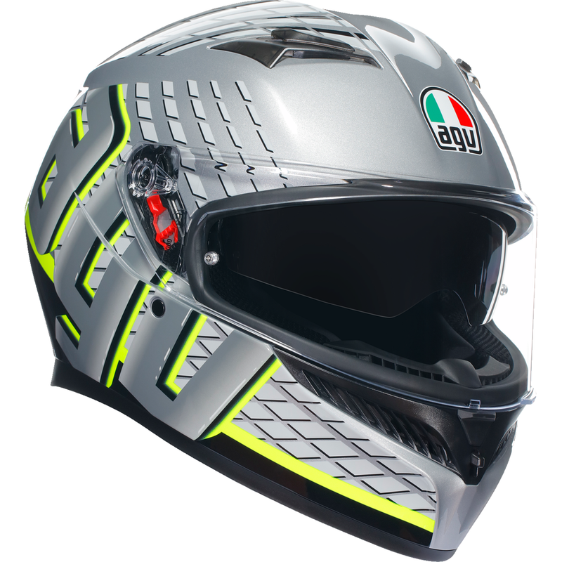 AGV K3 Helmet - Fortify - Gray/Black/Yellow Fluo