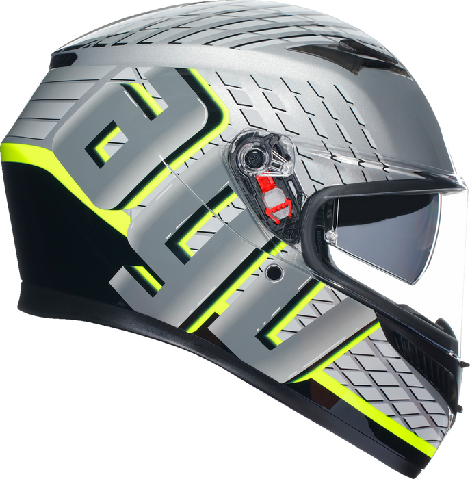 AGV K3 Helmet - Fortify - Gray/Black/Yellow Fluo