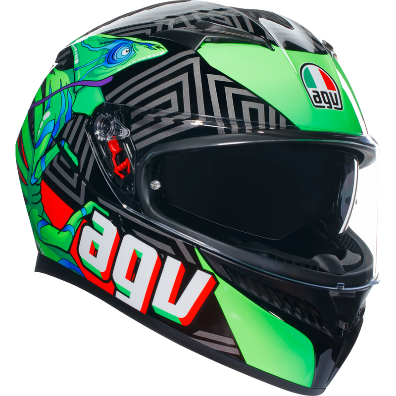 Casco AGV K3 - Kamaleon - Negro/Rojo/Verde