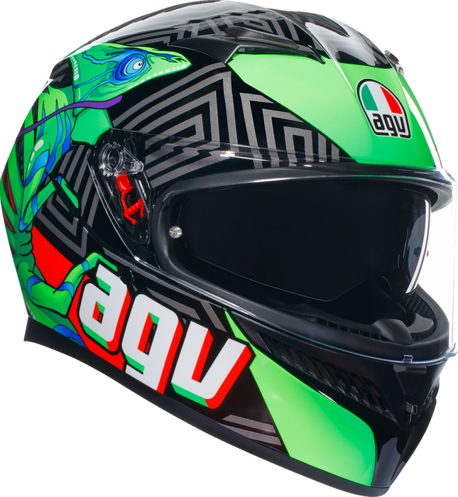 AGV K3 Helmet - Kamaleon - Black/Red/Green