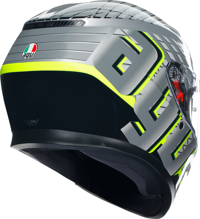 AGV K3 Helmet - Fortify - Gray/Black/Yellow Fluo