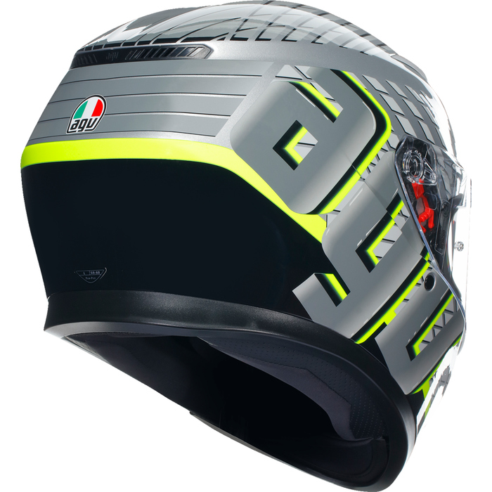 Casco AGV K3 - Fortify - Gris/Negro/Amarillo Fluo