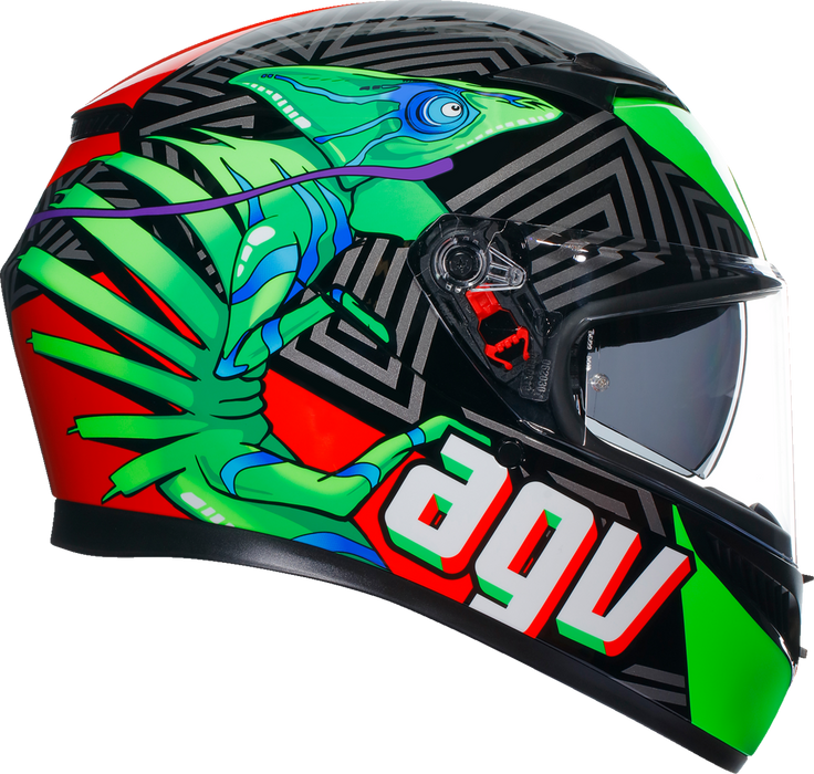 AGV K3 Helmet - Kamaleon - Black/Red/Green