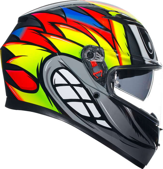 AGV K3 Helmet - Birdy 2.0 - Gray/Yellow/Red