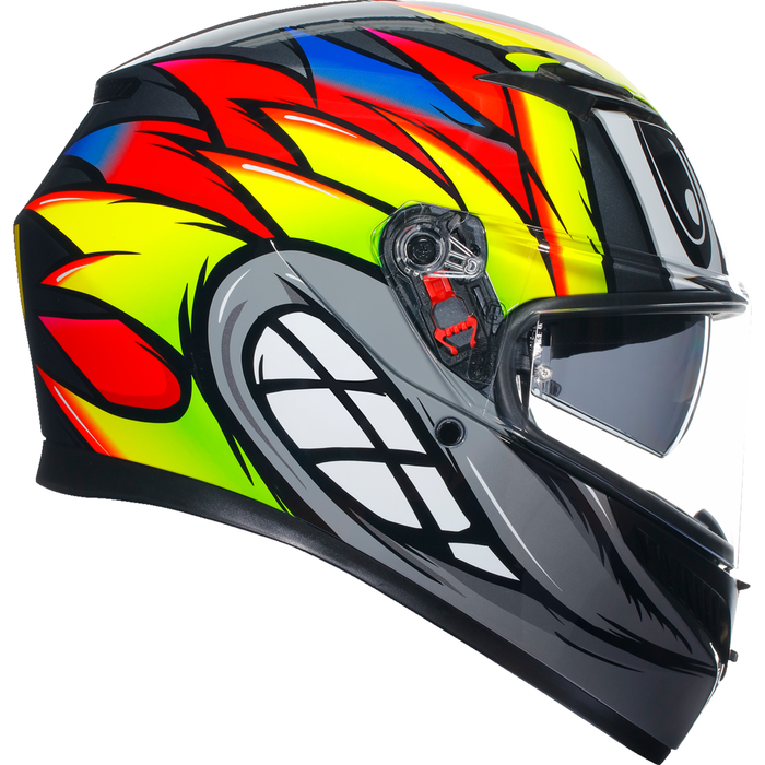 Casco AGV K3 Birdy 2.0 gris/amarillo/rojo