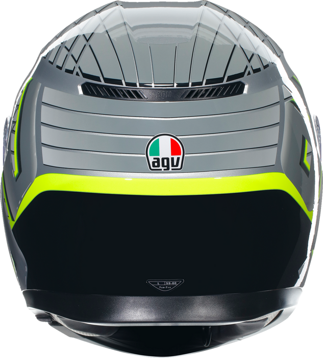 AGV K3 Helmet - Fortify - Gray/Black/Yellow Fluo