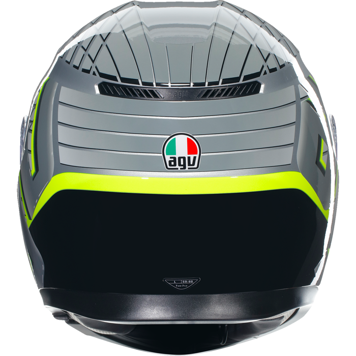 Casco AGV K3 - Fortify - Gris/Negro/Amarillo Fluo