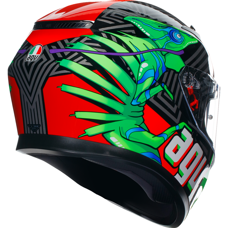Casco AGV K3 - Kamaleon - Negro/Rojo/Verde