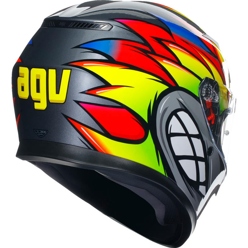 AGV K3 Helmet - Birdy 2.0 - Gray/Yellow/Red