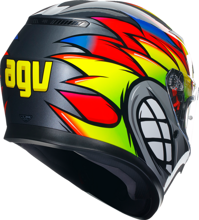 AGV K3 Helmet - Birdy 2.0 - Gray/Yellow/Red