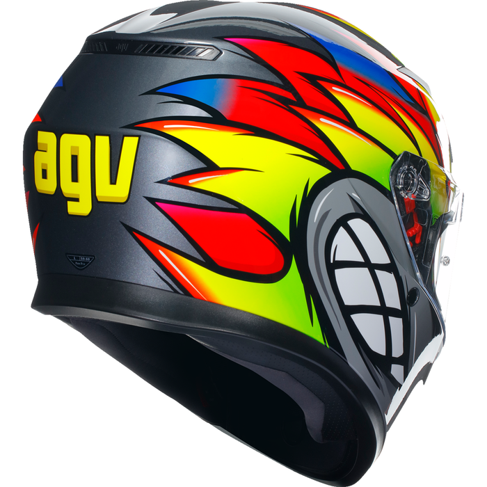 Casco AGV K3 Birdy 2.0 gris/amarillo/rojo