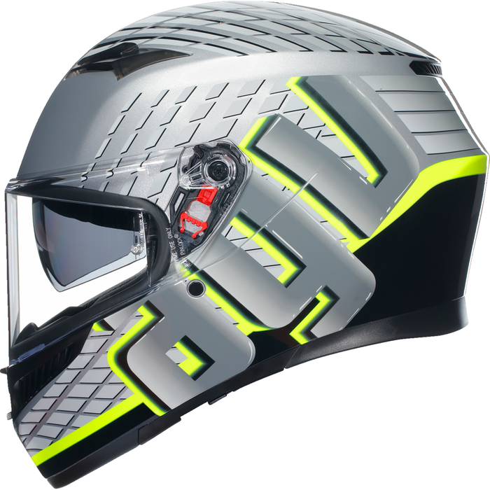 Casco AGV K3 - Fortify - Gris/Negro/Amarillo Fluo