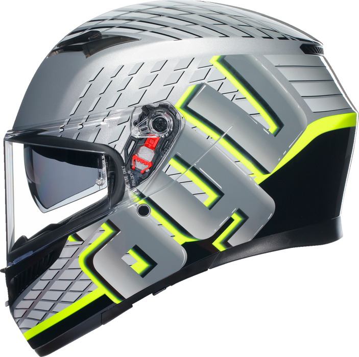 AGV K3 Helmet - Fortify - Gray/Black/Yellow Fluo