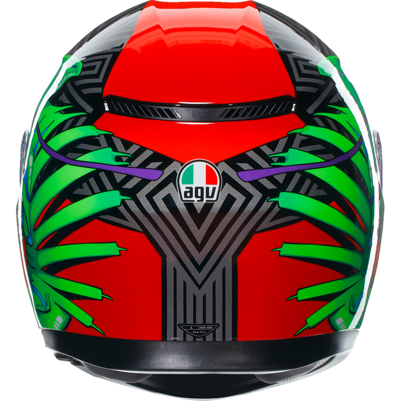 Casco AGV K3 - Kamaleon - Negro/Rojo/Verde