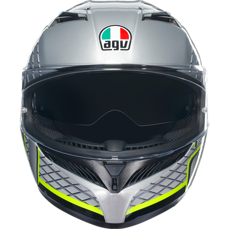 AGV K3 Helmet - Fortify - Gray/Black/Yellow Fluo