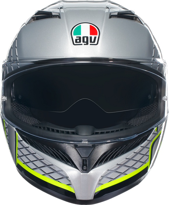 AGV K3 Helmet - Fortify - Gray/Black/Yellow Fluo