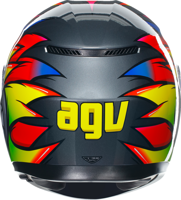 AGV K3 Helmet - Birdy 2.0 - Gray/Yellow/Red