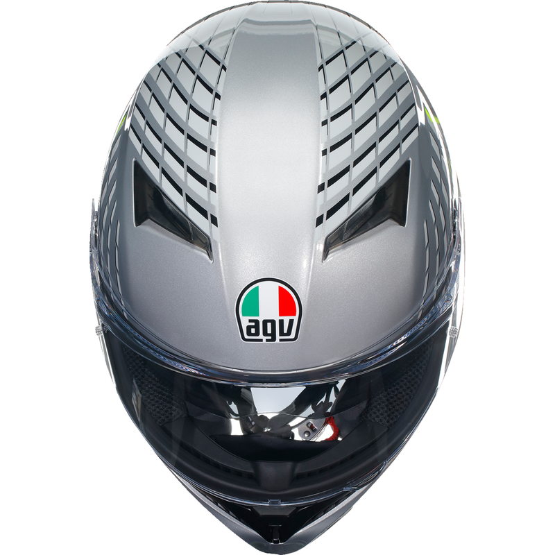 AGV K3 Helmet - Fortify - Gray/Black/Yellow Fluo