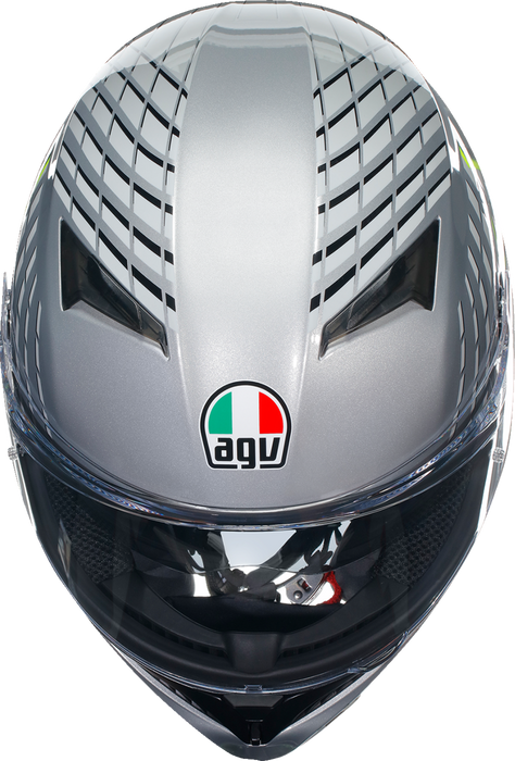 AGV K3 Helmet - Fortify - Gray/Black/Yellow Fluo