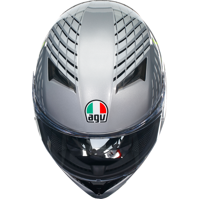 Casco AGV K3 - Fortify - Gris/Negro/Amarillo Fluo