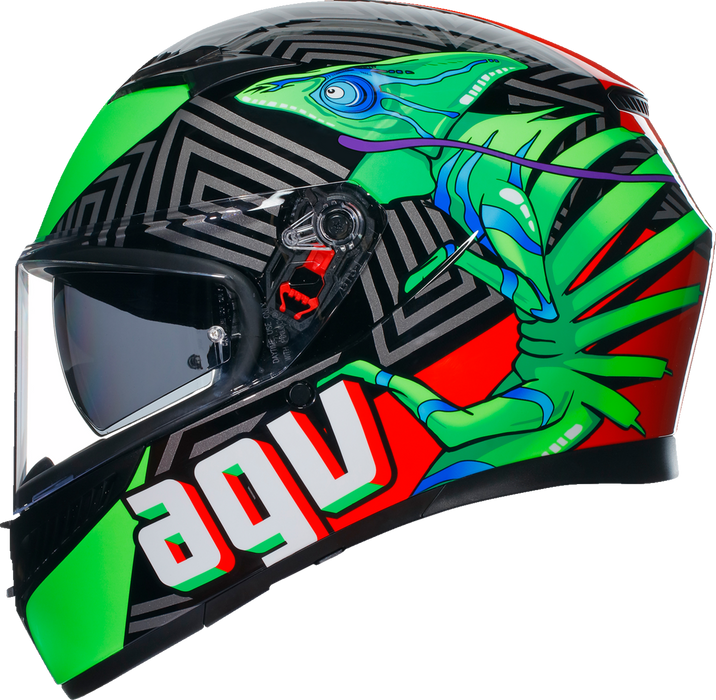 AGV K3 Helmet - Kamaleon - Black/Red/Green