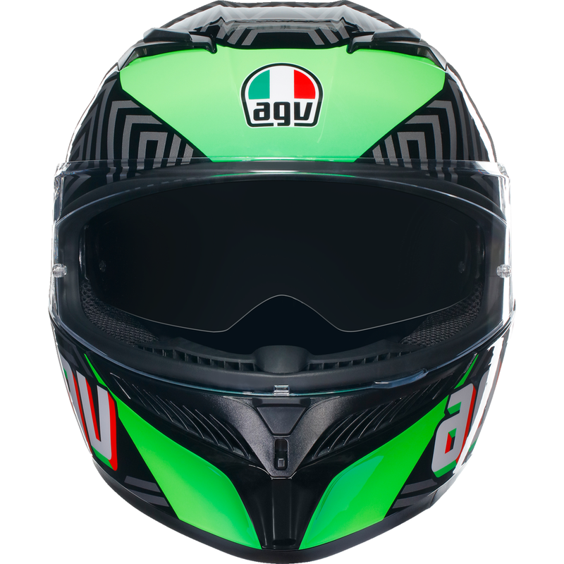Casco AGV K3 - Kamaleon - Negro/Rojo/Verde