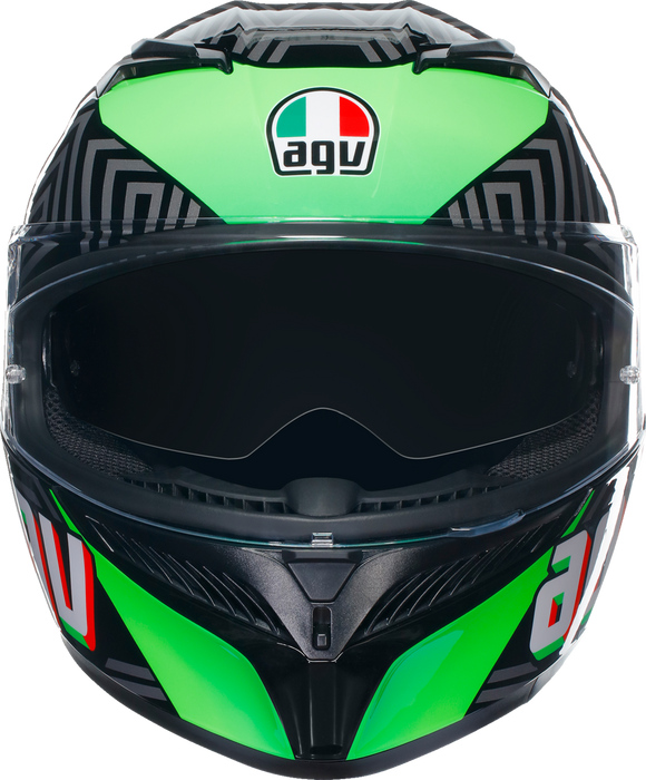 AGV K3 Helmet - Kamaleon - Black/Red/Green