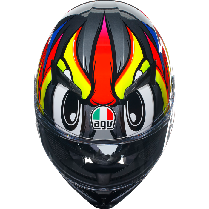 Casco AGV K3 Birdy 2.0 gris/amarillo/rojo