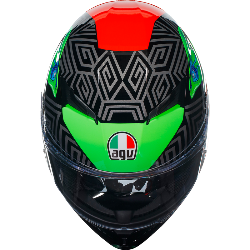 Casco AGV K3 - Kamaleon - Negro/Rojo/Verde