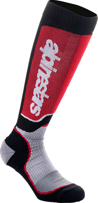 ALPINESTARS MX Plus Socks - Black/Red/Gray - Large 4702324-1215-L