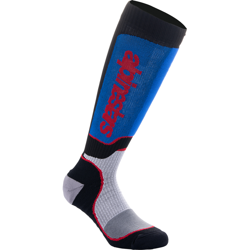 Calcetines ALPINESTARS MX Plus - Negro/Rojo/Blanco/Azul - Grande 4702324-1226-L