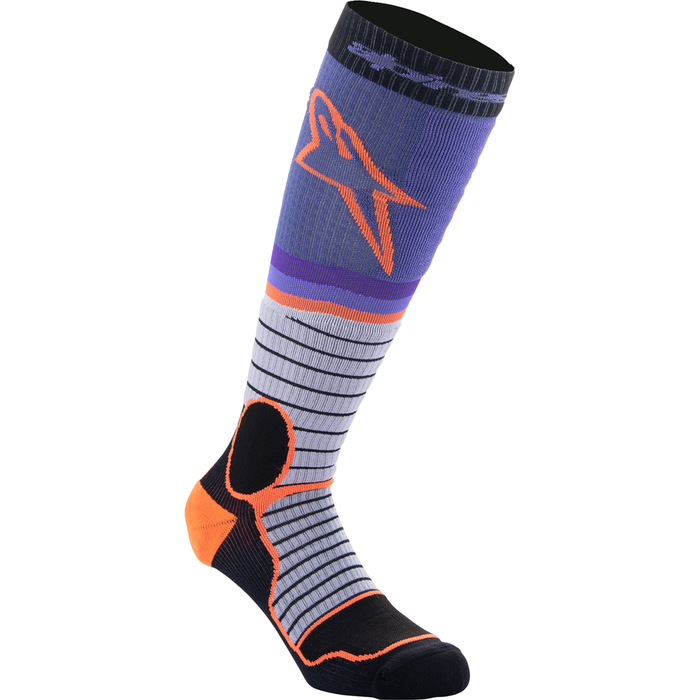 Calcetines ALPINESTARS MX Pro - Negro/Gris/Morado/Naranja - Mediano 4701524-1207-M