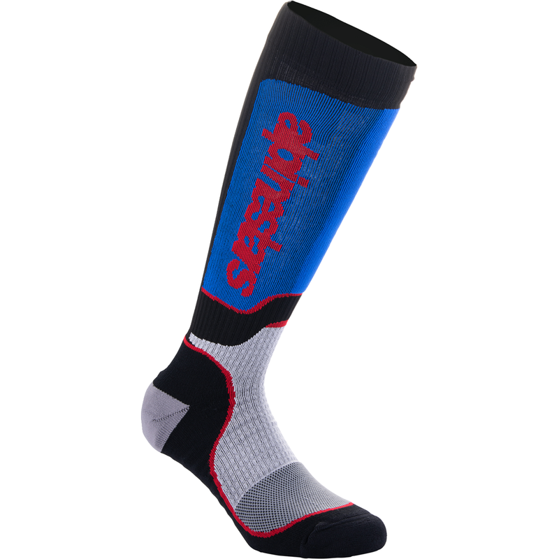 Calcetines MX Plus para jóvenes de ALPINESTARS, negro, blanco, azul y rojo, talla mediana y grande, 4742324-1226-ML