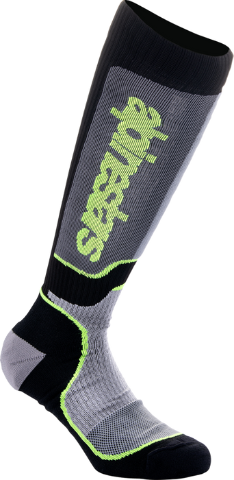 ALPINESTARS Youth MX Plus Socks - Black/Gray/Yellow - Medium/Large 4742324-175-ML