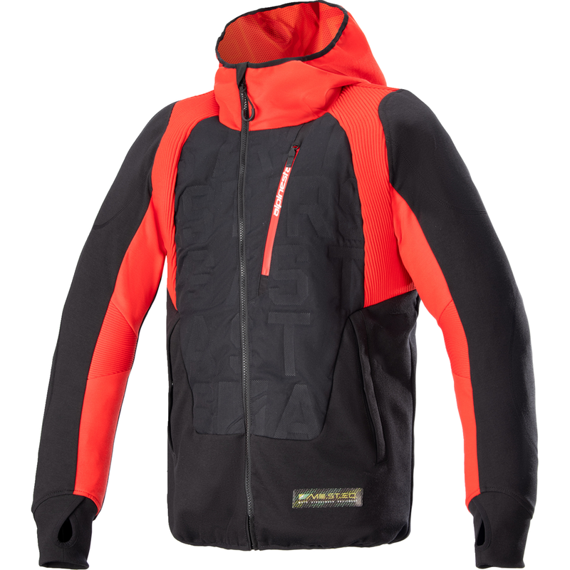 Chaqueta híbrida con capucha ALPINESTARS MSE, negra y roja, talla grande 4201824-1463-L