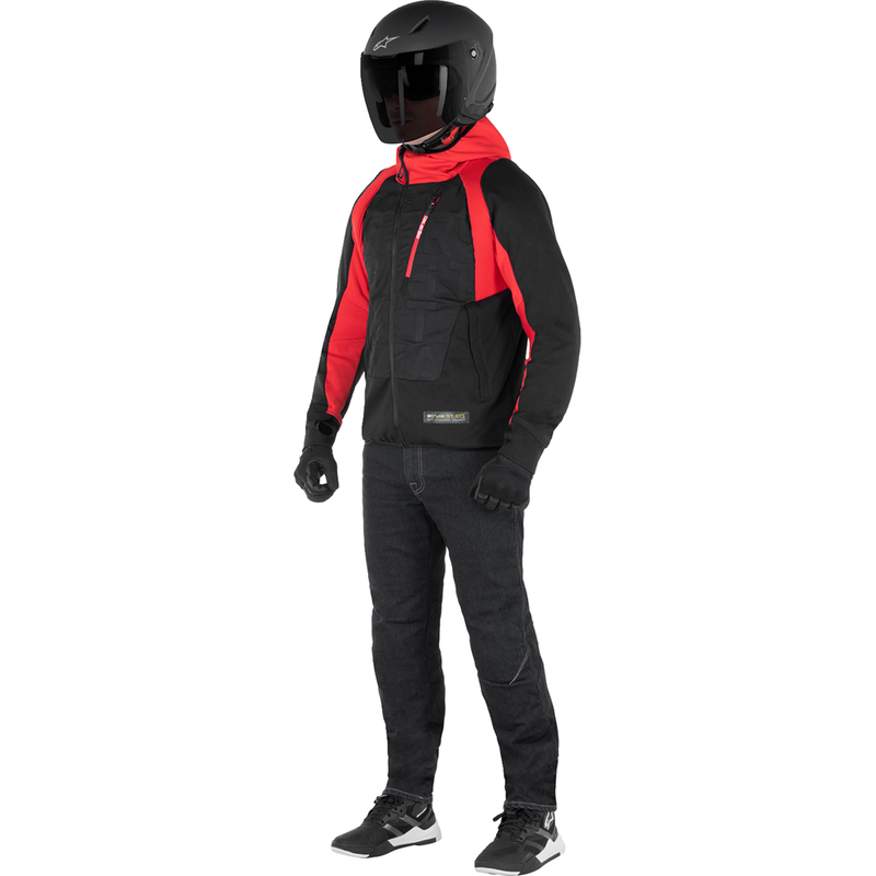 Chaqueta híbrida con capucha ALPINESTARS MSE, negra y roja, talla pequeña 4201824-1463-S