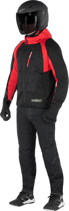 ALPINESTARS MSE Hybrid Hooded Jacket - Black/Red - Small 4201824-1463-S