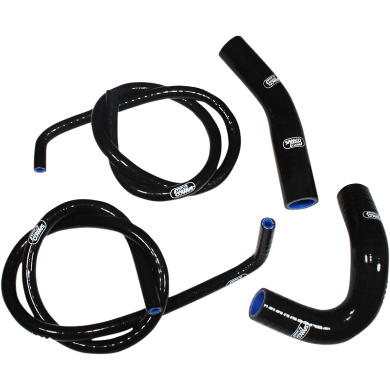 Kit de mangueras de radiador SAMCO SPORT, color negro, Kawasaki Z650/EX650 KAW-89BLK '17-'23 (VER AJUSTE A CONTINUACIÓN)