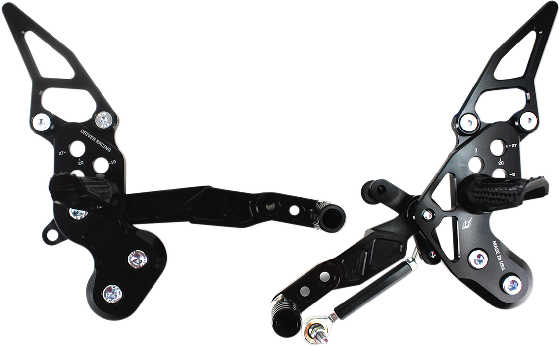 DRIVEN RACING TT Rearset -'16-'18 KAWASKI Z125