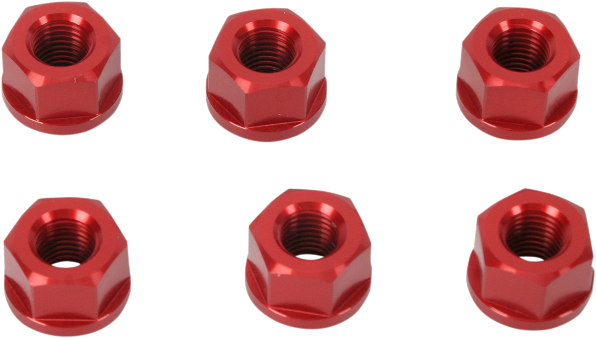 DRIVEN RACING Aluminum Sprocket Nuts - Red - M10 x 1.25 DSNRD