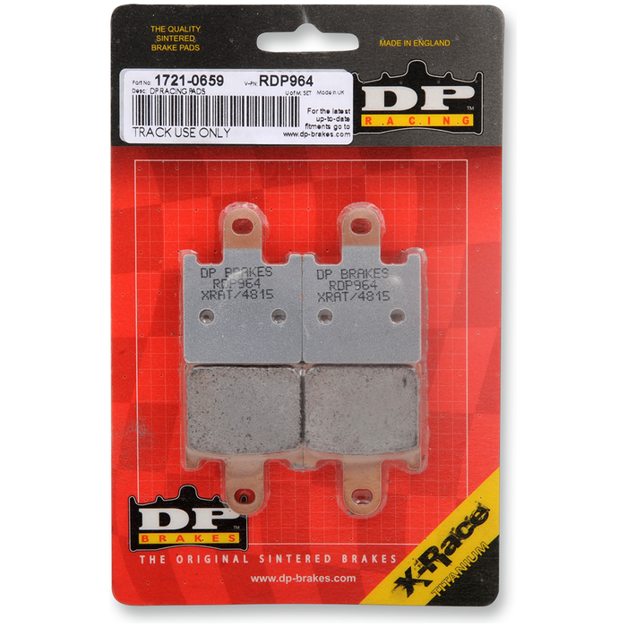 DP BRAKES RDP Racing Brake Pads -  '06-'21 KAWASAKI ZX-14R/ '07-'21 Concours1400/ '07-'12 ZX6R/ '07-'08 Z1000 (SEE FITMENT BELOW)