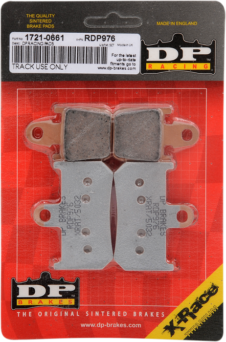 DP BRAKES RDP Racing Brake Pads - '07-'20 YAMAHA YZF 1000R/VMX 1700 (SEE FITMENT BELOW)