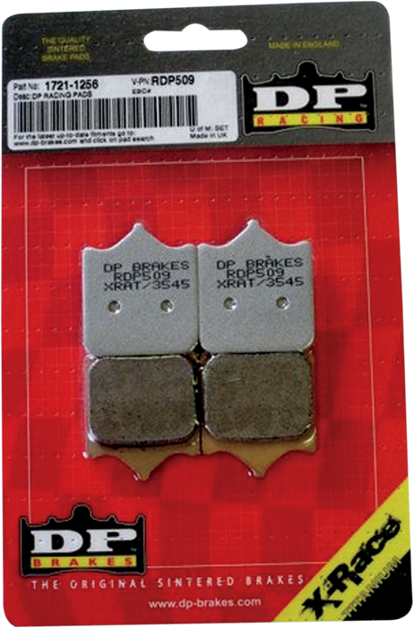 DP BRAKES RDP Racing Brake Pads - '19-'22 TRIUMPH Street Scrambler 900 & Street Twin 900/'10-'18 BMW S1000RR (SEE FITMENT BELOW)