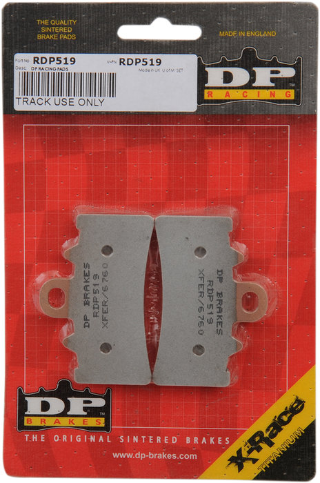 DP BRAKES RDP Racing Brake Pads - '18-'20 Husqvarna Svartpilen/Vitpilen (SEE FITMENT BELOW)